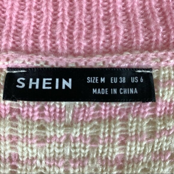 NWT Shein  Pink & White Cardigan - Picture 3 of 10